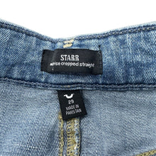 Load image into Gallery viewer, True Religion Starr Mid Rise Cropped Straight Distressed Jeans Women Size 29
