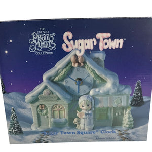 Enesco Precious Moments Collection Sugar Town Square Clock New