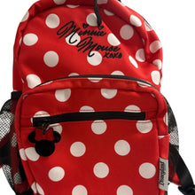 Load image into Gallery viewer, Disney Parks Minnie Mouse Mini Backpack Polka Dot Bow Black White Red
