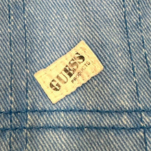 Load image into Gallery viewer, Vintage Guess Denim Overall Skirt Dress USA Triangle Logo Womens 2
