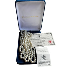 Load image into Gallery viewer, Camrose &amp; Kross JBK Jackie Kennedy 56” Faux Pearl Necklace Box COA
