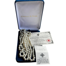 Load image into Gallery viewer, Camrose &amp; Kross JBK Jackie Kennedy 56” Faux Pearl Necklace Box COA

