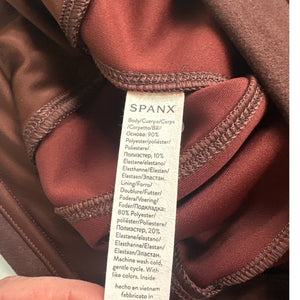 Spanx Faux Suede Leggings Women’s Medium Merlot/Burgundy NWT