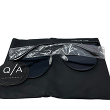 Load image into Gallery viewer, Quay Australia Blue Mirrored Aviator Cat Eye Sunglasses NWT w/ Case Pouch
