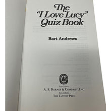 Load image into Gallery viewer, I Love Lucy Quiz Book Bart Andrews 1981 First Edition Paperback ISBN 0498025667
