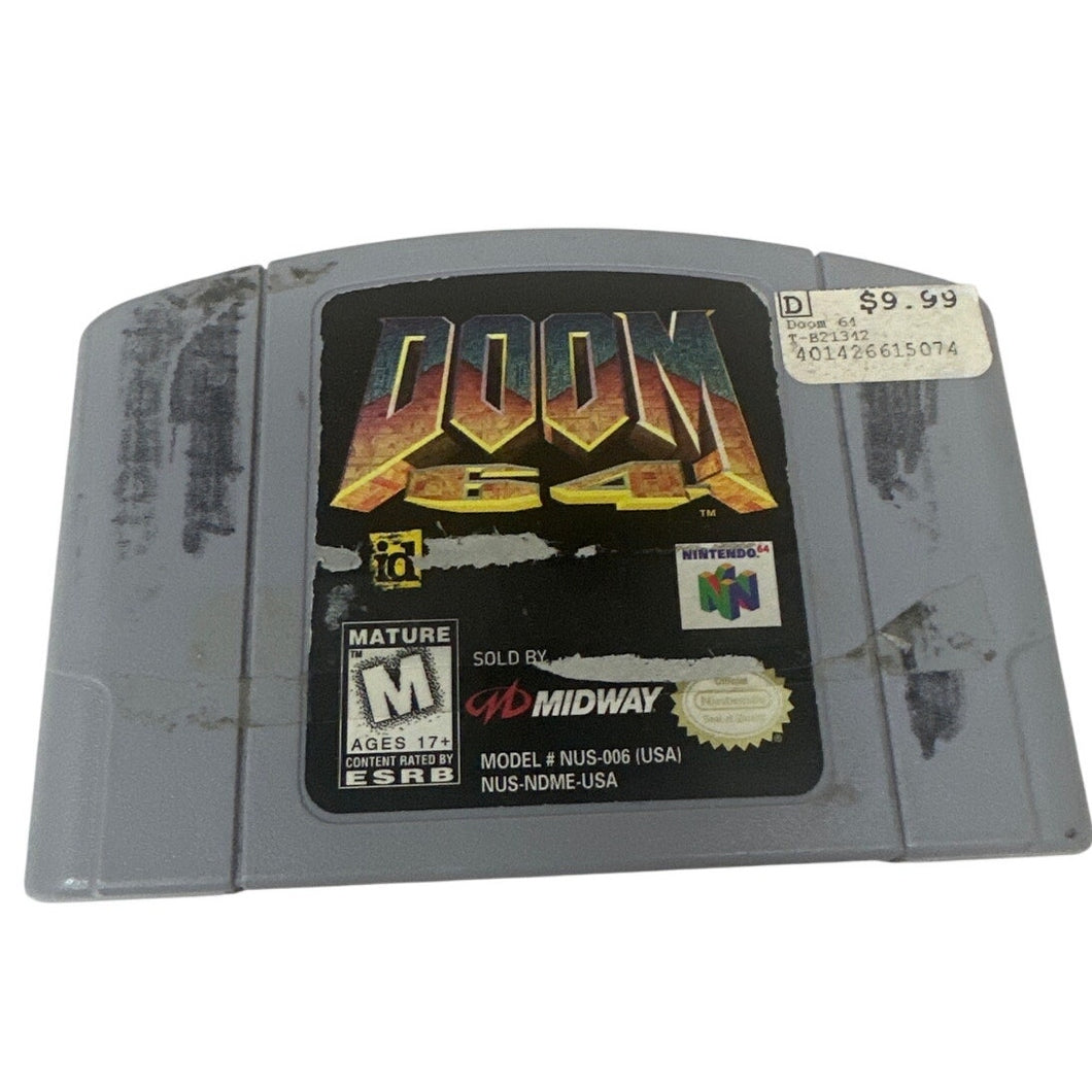 Doom 64 Nintendo 64 Game Cartridge Authentic 1996 Works