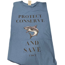 Load image into Gallery viewer, Protect Conserve and Save Shark T-Shirt Large
