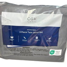 Load image into Gallery viewer, CGK Linens Twin 3 Piece Sheet Set Dark Gray New Sealed Soft Microfiber
