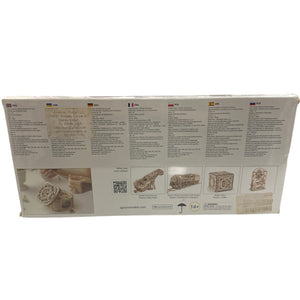 New UGears Mechanical Wooden Treasure Box 3D Puzzle Model 190 Piece Sealed