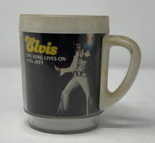 Load image into Gallery viewer, Elvis Presley The King Lives On 1935 - 1977 Plastic Vintage Coffee Cup or Mug
