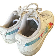 Load image into Gallery viewer, PUMA Vikky V2 Pride Rainbow Tie Dye Sneakers Women’s 8 White 383920-01 LGBT

