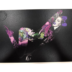 DEATH NYC Monroe Tattoo Purple A/P Signed Serigraph 2018 COA
