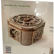 Load image into Gallery viewer, New UGears Mechanical Wooden Treasure Box 3D Puzzle Model 190 Piece Sealed
