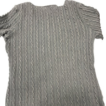 Load image into Gallery viewer, Suzanne Betro Cable Knit Surplice Sweater 1X Charcoal NWT
