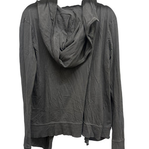 We The Free Asymmetrical Cardigan Drape Side Button Hood L