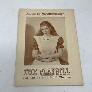 Alice in Wonderland 1947 Playbill for the International Theatre