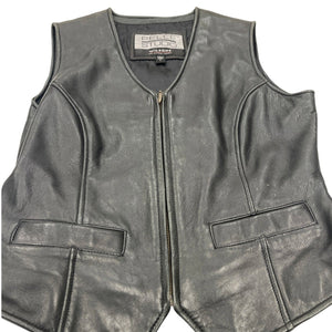 Pelle Studio Wilsons Leather Black Zip Vest Women’s Large