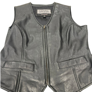 Pelle Studio Wilsons Leather Black Zip Vest Women’s Large