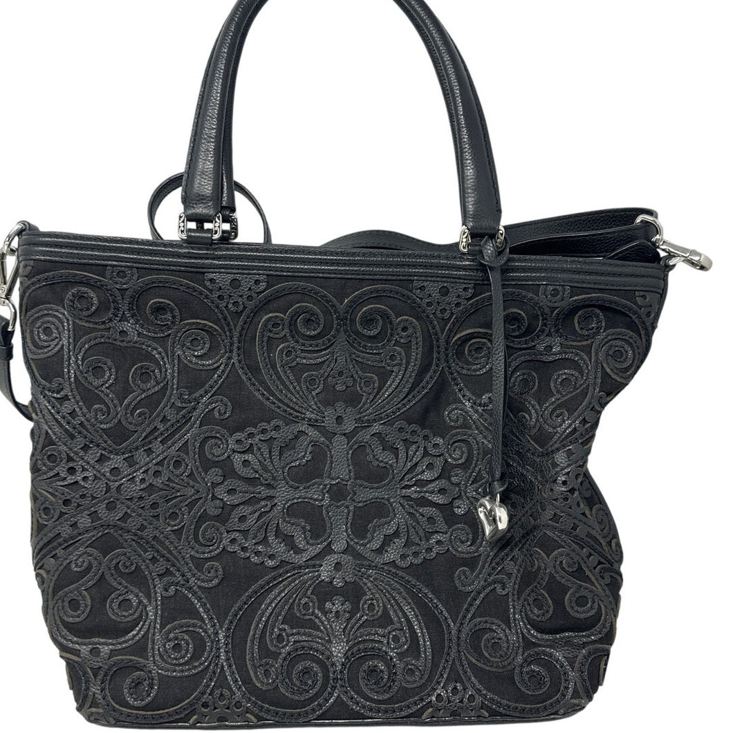 Brighton Black Lace Katusha Purse Bag Tote