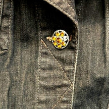 Load image into Gallery viewer, Tribal Denim Stretch Jacket Size 8 Rhinestone Accent Buttons Blue Jean Jacket
