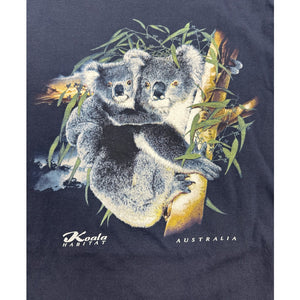 Koala Habitat Australia T-shirt Large Navy Blue Animal Bear
