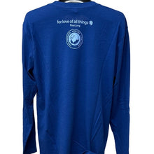 Load image into Gallery viewer, Endangered Species Orca Whale Graphic Shirt Blue Long Sleeve L
