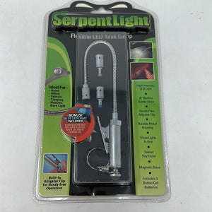 SerpentLight Flexible LED Task Lamp Bendable Alligator Clip 6" Flex
