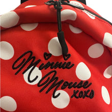 Load image into Gallery viewer, Disney Parks Minnie Mouse Mini Backpack Polka Dot Bow Black White Red
