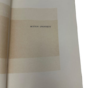 Vintage 1926 Book Button Gwinnett Declaration Independence Numbered 1st Edition