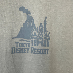 Tokyo Disney Resort Glitter Logo Shirt Light Blue Silver & Blue Mickey