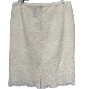 Tory Burch Lace Skirt Size 14 Cream