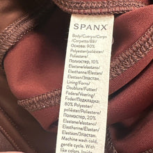 Load image into Gallery viewer, SPANX Faux Suede Leggings Medium Dark Terracotta Merlot Burgundy NWT High Rise
