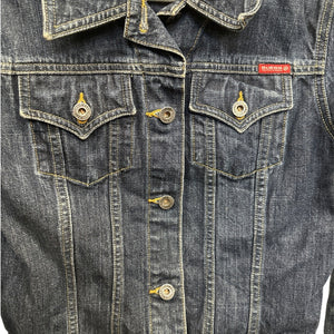 Vintage Y2K Guess Jean Jacket M Cropped Denim 90s Trucker