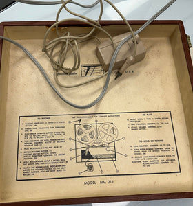 Telectro Two Speed Tape Recorder by Emerson Radio Vintage Model MM213