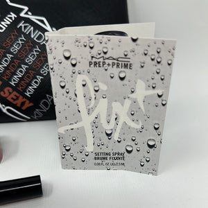 Mac Cosmetics Bag, Lipstick, 3D Black Lash, and Setting Spray Set