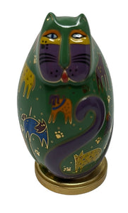 Laurel Burch Cat Egg Statues - Set of 4