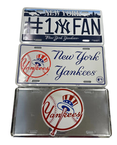 New York Yankees License Plates - Set of 3