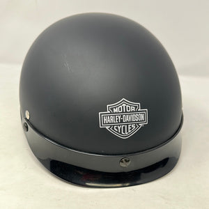 Harley Davidson Helmet Flat Black Half Face Size Small