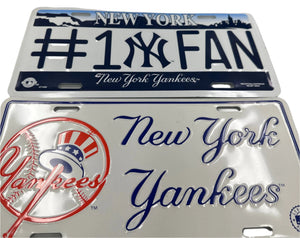 New York Yankees License Plates - Set of 3