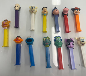 Lot of 13 Pez Dispensers - Disney, Sesame Street, My Little Pony, Flinstones, and More!