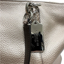 Load image into Gallery viewer, Coach Ava Tote F38878 Metallic Pebble Leather Snake Trim Zip Bag

