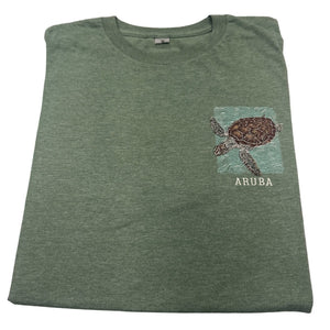 Vintage Aruba Sea Turtle Shirt Ocean Wildlife