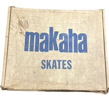 Load image into Gallery viewer, Vintage Makana Roller Skates M10 W11 Yellow with Blue Stripe
