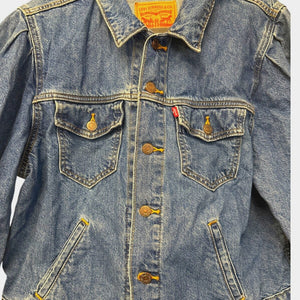 Levis Trucker Jean Jacket XL Vintage Distressed Denim