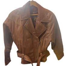 Load image into Gallery viewer, Wilsons Adventure Bound Womens Brown Leather Jacket Small Vintage
