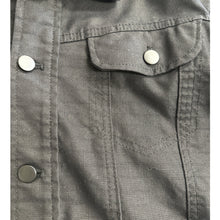 Load image into Gallery viewer, Triumph Over Tragedy Black Denim Trucker Jacket – Size Large
