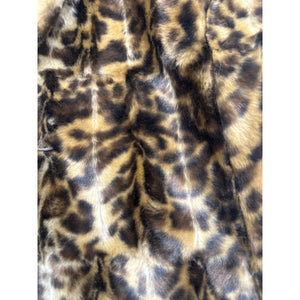 Jones New York Coat Cheetah Print Faux Fur Medium