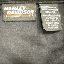 Load image into Gallery viewer, Harley Davidson Screamin Eagle Button Up Shirt Womens L Black Stretch Fitted

