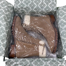 Load image into Gallery viewer, Kate Spade Rafferty Suede Shearling Lace Up Boots Tan 6.5 New Box
