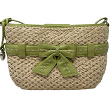 Load image into Gallery viewer, Brighton Ellery Lime Straw Crossbody Bag Heart Charm H70501 w Box
